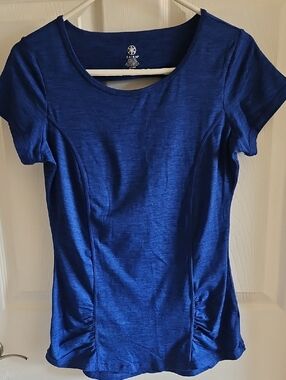 GAIAM Women's Short Sleeve Scoop Neck Tee - Royal Blue